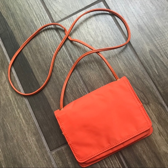 Co-Lab Handbags - Co-Lab Orange Nylon Crossbody Purse
